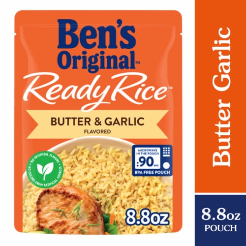 Ben's Original Ready Rice Butter and Garlic Flavored Rice, Easy Dinner Side, 8.8 oz Pouch