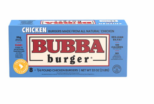 BUBBA burger® Original 1/4 lb Chicken Burgers