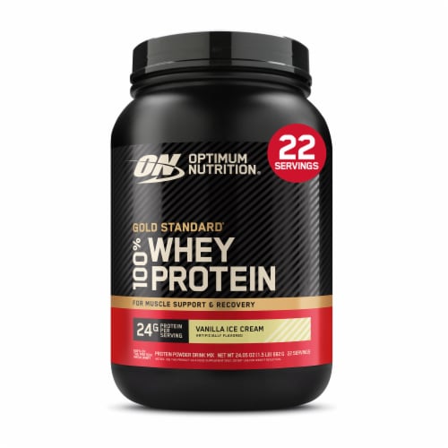 Optimum Nutrition Gold Standard 100% Whey Vanilla Ice Cream Protein Powder
