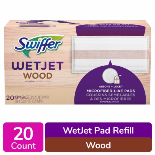 Swiffer Wet Jet Mop Wood Cleaning Pads Refill Hardwood Floor Cleaner for Mopping & Cleaning