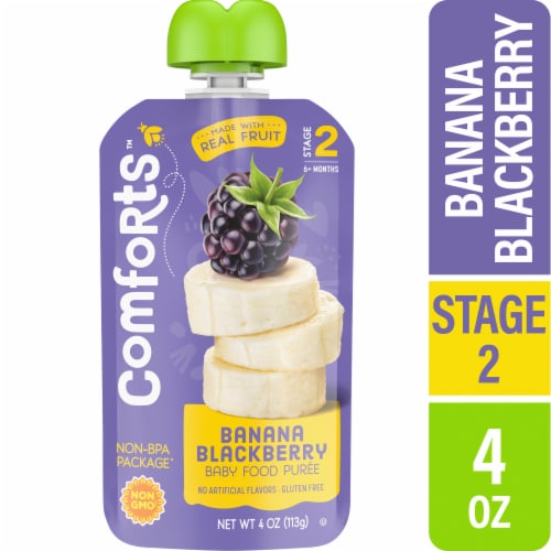 Comforts™ Stage 2 Banana Blackberry Baby Food Puree Pouch