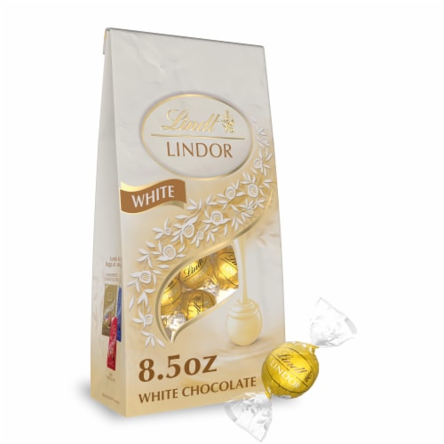 Lindt LINDOR White Chocolate Candy Truffles Bag