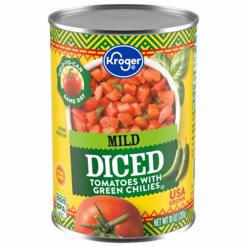 Kroger Diced Tomatoes w/Green Chilies Mild