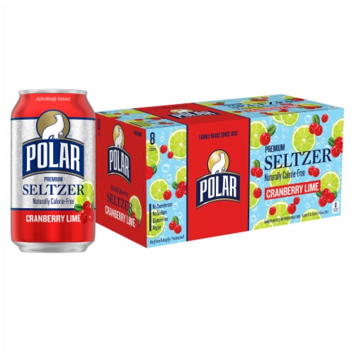 Polar Cranberry Lime Flavored Seltzer Water Cans