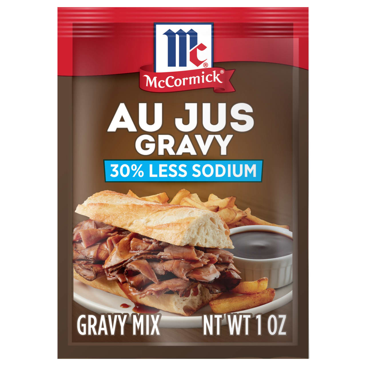 McCormick Au Jus Gravy, 30% Less Sodium Gravy Mix, 1 oz