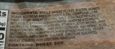 The Bakery 100pct Whole Wheat Sandwich Bread