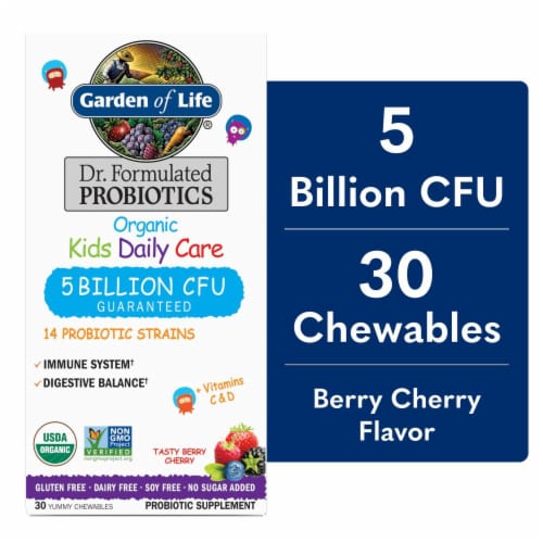 Garden of Life® Dr. Formulated Organic Kid's Daily Probiotics Berry Cherry Flavor Chewables
