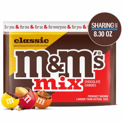 M&M'S Classic Mix of Peanut Peanut Butter & Milk Chocolate Candy Sharing Size Bag