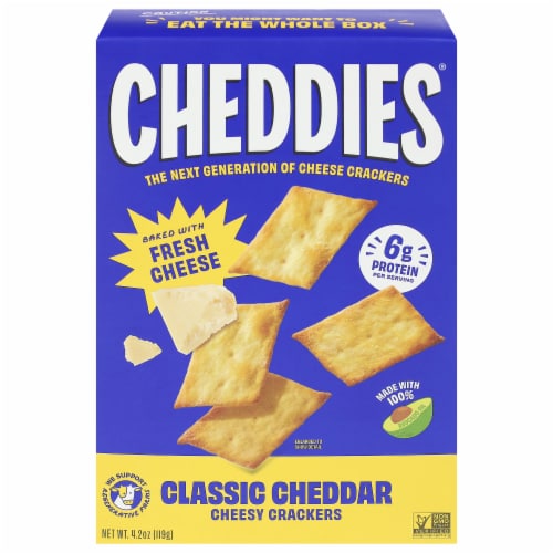 Cheddies® Classic Cheddar Baked Cheesy Crackers Box