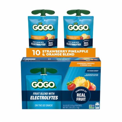 GogoSqueeZ Active Lyte Up Strawberry Pineapple Orange 6x10x3.9oz