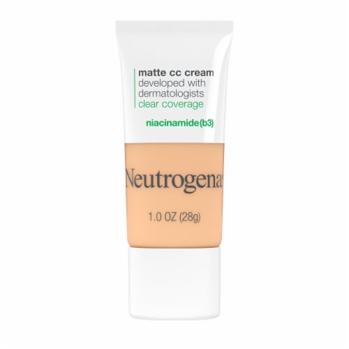 Neutrogena Clear Coverage Flawless Matte CC Cream Full-Coverage Color Correcting Porcelain