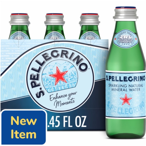 S.Pellegrino Sparkling Natural Mineral Water Glass Bottles