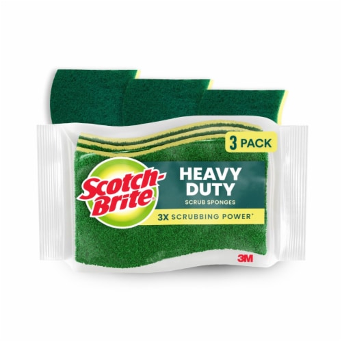 Scotch-Brite® Heavy Duty Scrub Sponge, 3 Kitchen Sponges
