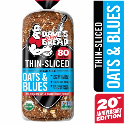 Dave's Killer Bread Organic Oats & Blues Bread Thin-Sliced, 20.5 oz