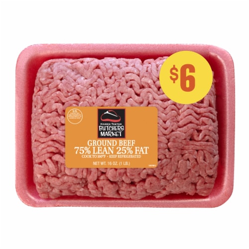 Harris Teeter Ground Beef 75% Lean 25% Fat