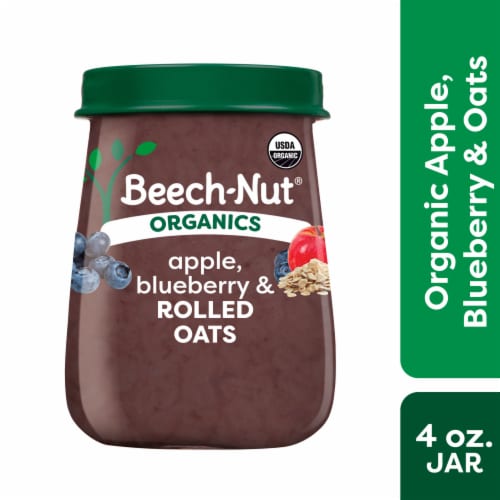 Beech-Nut Organics Stage 3 Organic Baby Food, Apple Blueberry & Oats