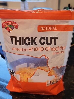 Hannaford Shredded Sharp Cheddar Cheese 8oz pack