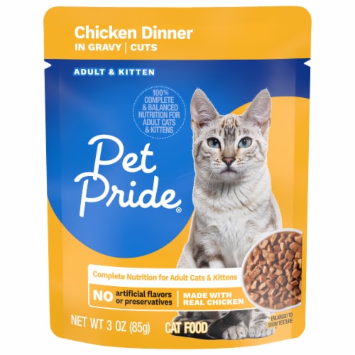 Pet Pride® All Life Stages Wet Cat Food Cuts Chicken Dinner in Gravy