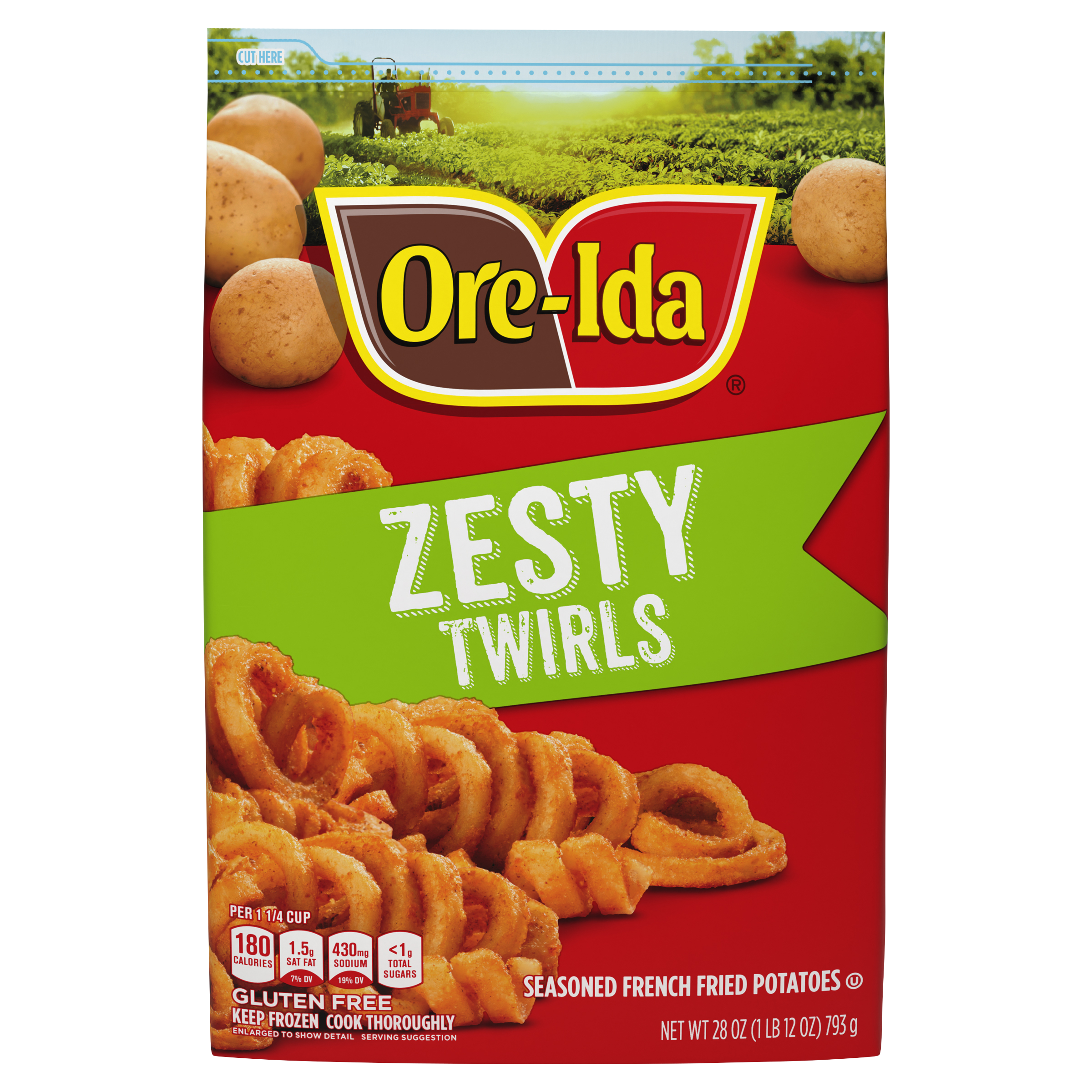 Zesty Twirls Seasoned French Fries Fried Frozen Potatoes