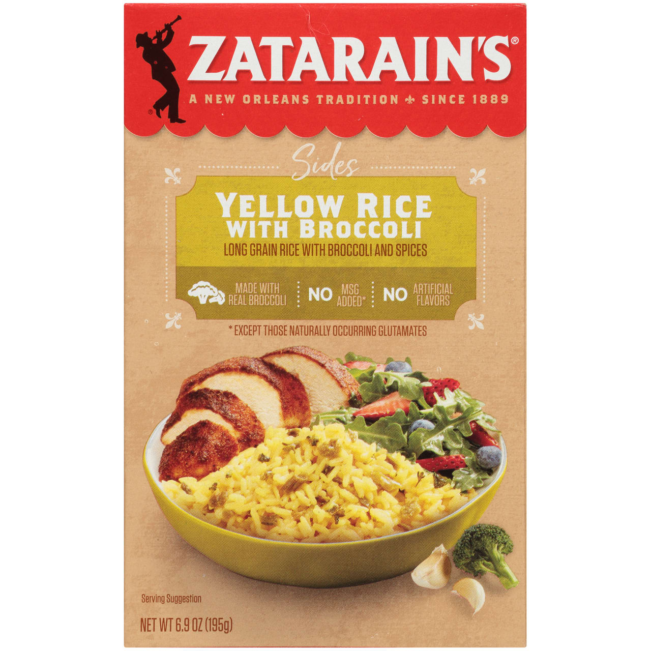 Zatarain's Yellow Rice with Broccoli Rice Side, 6.900 oz