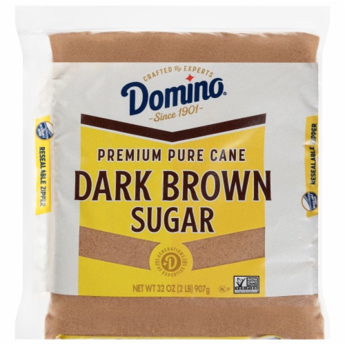 Domino Premium Pure Cane Dark Brown Sugar 2 lb Zipper-Pack