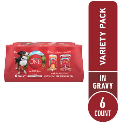Purina ONE Tender Cuts in Gravy Wet Dog Food Variety Pack Chicken and Brown Rice and Beef and Barley