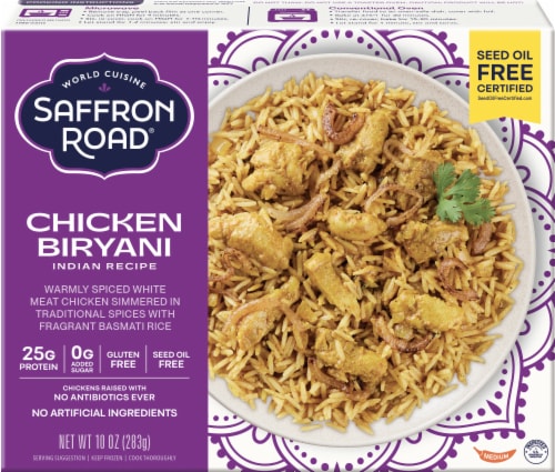 Saffron Road® Chicken Biryani with Basmati Rice Gluten-Free Indian Frozen Dinner