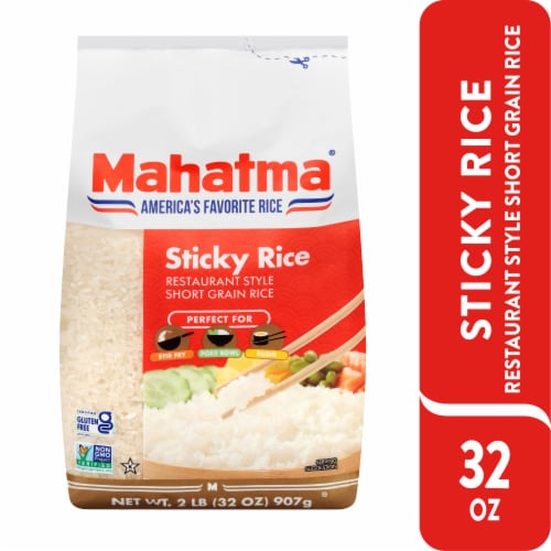 Mahatma Sticky Rice, Short Grain White Rice, Uncooked, 32 oz (907g)