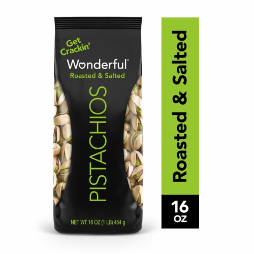 Wonderful Pistachios In-Shell Roasted & Salted Nuts, 16 Ounce Bag