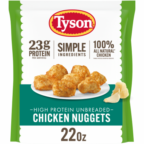 Tyson High Protein Unbreaded Simple Ingredients Chicken Nuggets