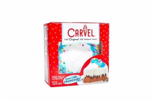 Carvel Ice Cream Cake, Chocolate and Vanilla Ice Cream and Crunchies, Serves 5