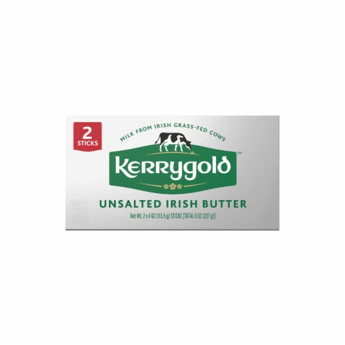 Kerrygold Irish Grass-Fed Unsalted Butter Sticks, 8oz