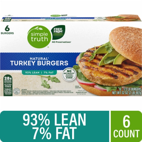 Simple Truth® 93/7 Natural Turkey Burgers