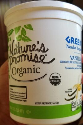 Nature's Promise Organic Greek Nonfat Vanilla Yogu