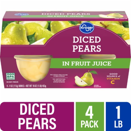 Kroger® Diced Pears in Fruit Juice Cups