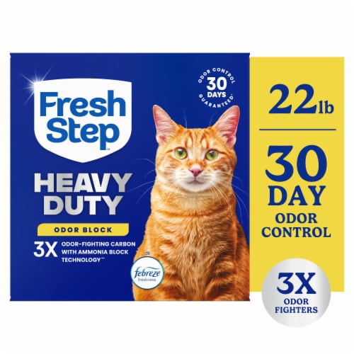 Fresh Step Heavy Duty Odor Block Multi Cat Clumping Litter with Febreze Freshness, 22 lb