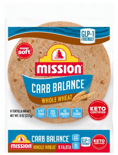 Mission Carb Balance Fajita Size Whole Wheat Flour Tortillas