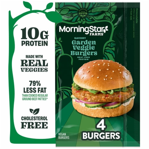 MorningStar Farms® Savory Plant Based Garden Veggie Burgers