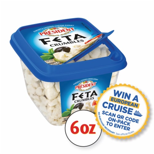 President Feta Cheese Crumbles, 6 oz