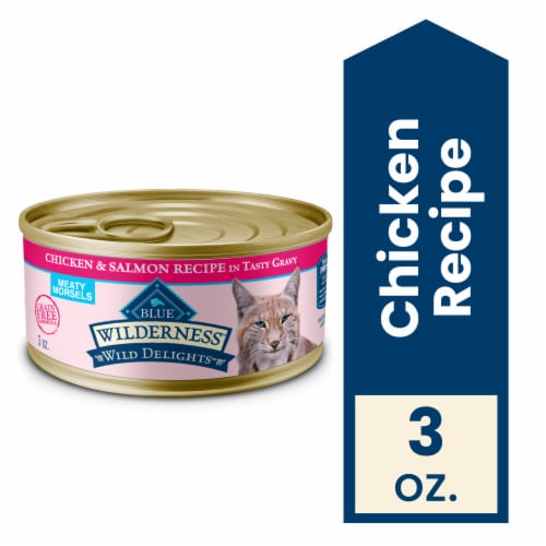 Blue Buffalo Wilderness High-Protein Grain-Free Adult Cat Food Morsels Chicken & Salmon