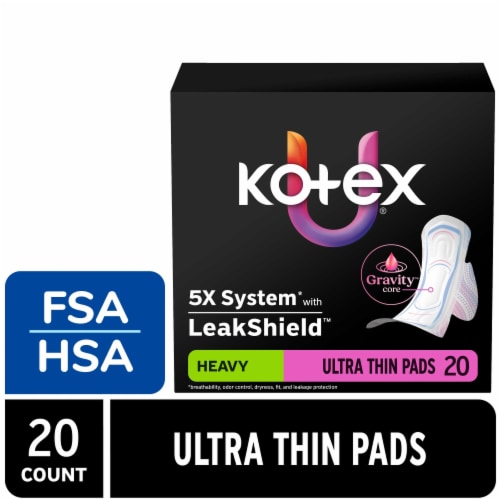 Kotex Premium Ultra Thin Heavy Wing Pad Core 1x 20