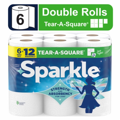 Sparkle® Tear-A-Square® Paper Towel Double Rolls