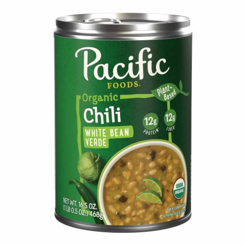 Pacific Foods Organic White Bean Verde Chili Plant Based 16.5 oz Can