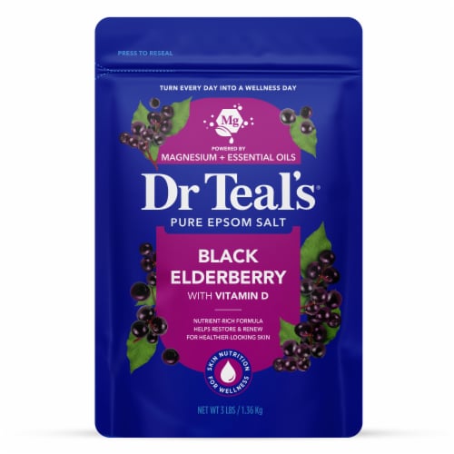 Dr Teal's® Epsom Salt Magnesium Soak, Black Elderberry with Vitamin D