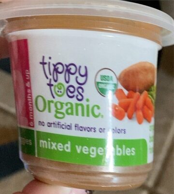 Tippy Toes Organic Mixed Vegetable Plastic Cup 4oz