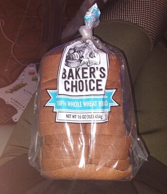 Baker’s Choice 100% Whole Wheat Bread 16oz