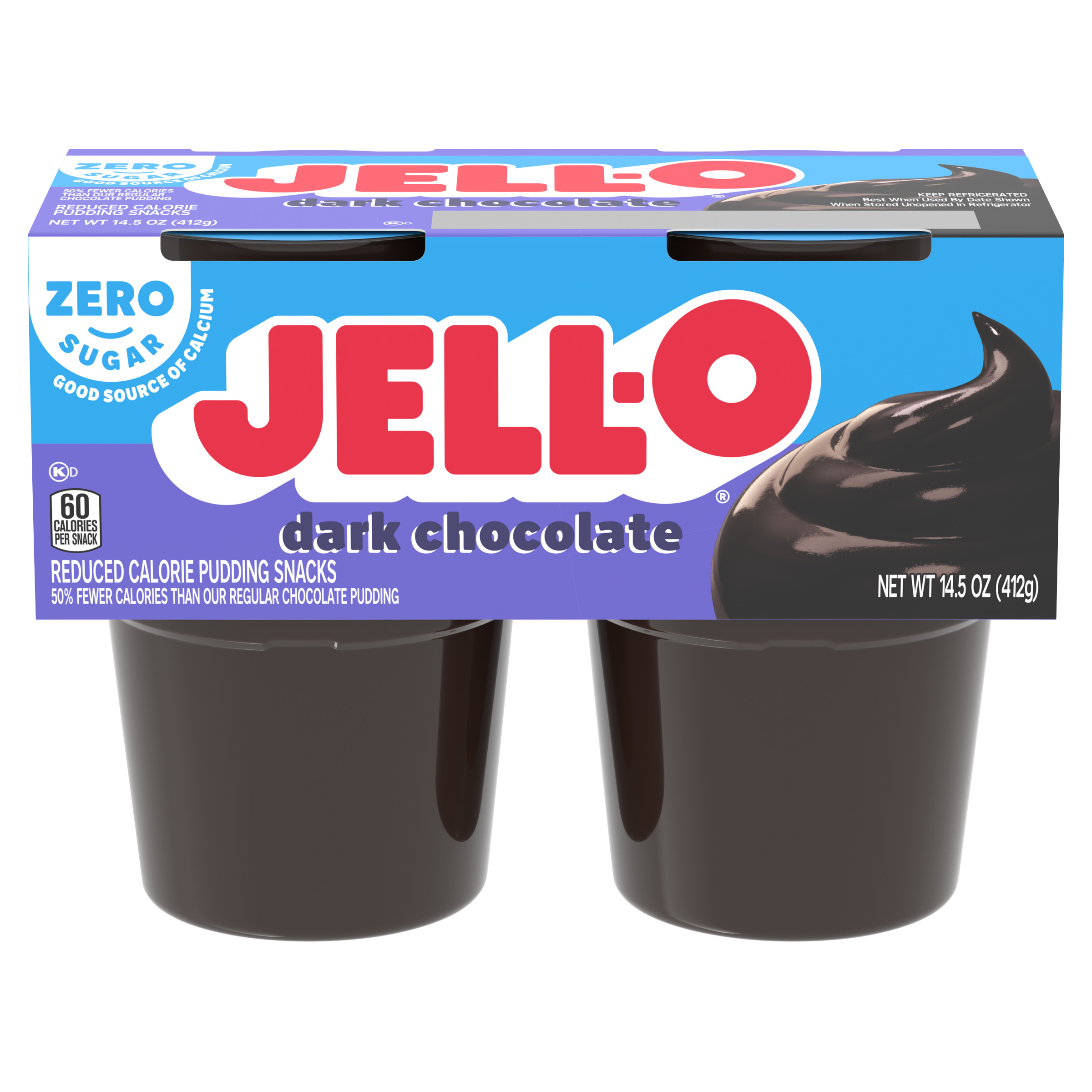 Zero Sugar Dark Chocolate Pudding Snack Cups