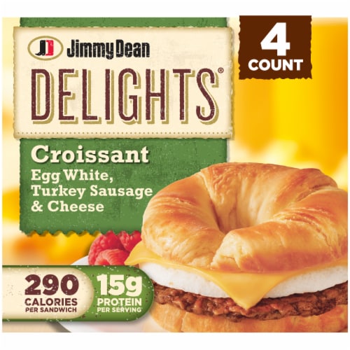 Jimmy Dean Delights® Turkey Sausage Egg White & Cheese Croissant Frozen Breakfast Sandwiches