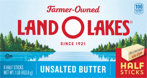 Land O Lakes Unsalted Butter in Half Sticks