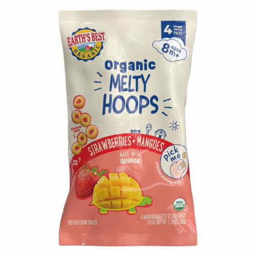 Earth's Best® Strawberries & Mangoes Organic Melty Hoops Snack Packs